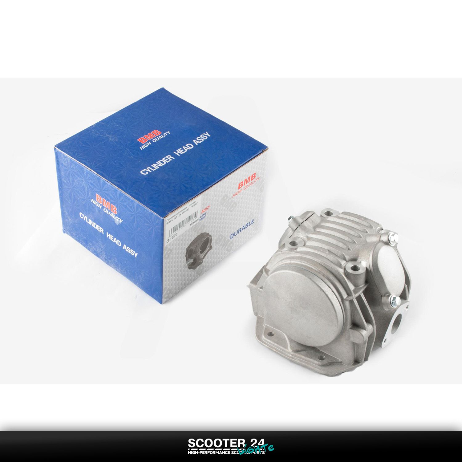 Головка цилиндра на мопед / мотоцикл Honda WAVE 125 (в сборе) "BMB" Хонда Вейв 125 кубов 4-хтактная