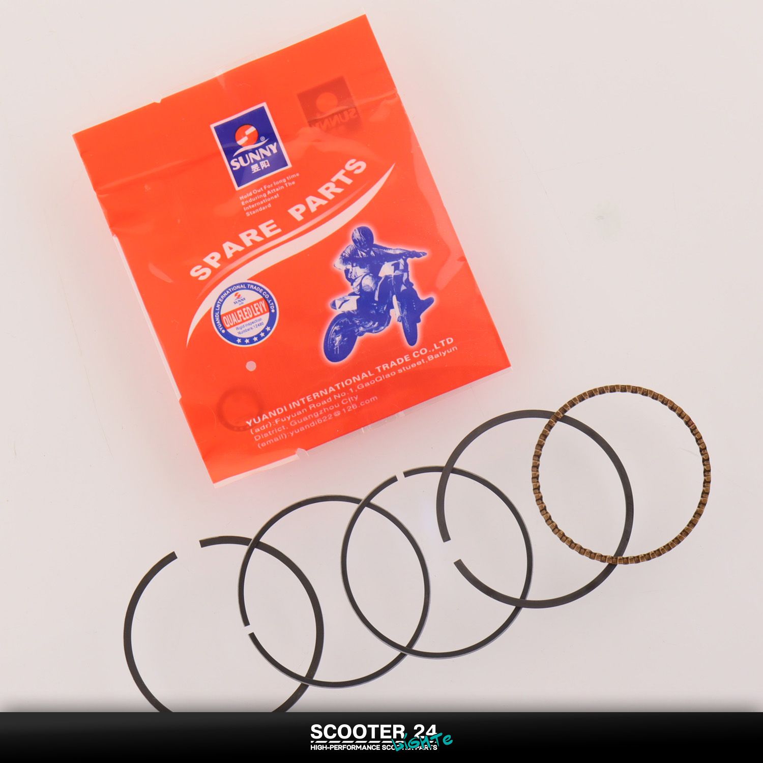 Кольца 139FMB на мопед Alpha / Delta (Альфа / Дельта / Орион Омакс) 139FMB 90 кубов 0 /25 ( 47 /25) "SUNY" 1 ремонт