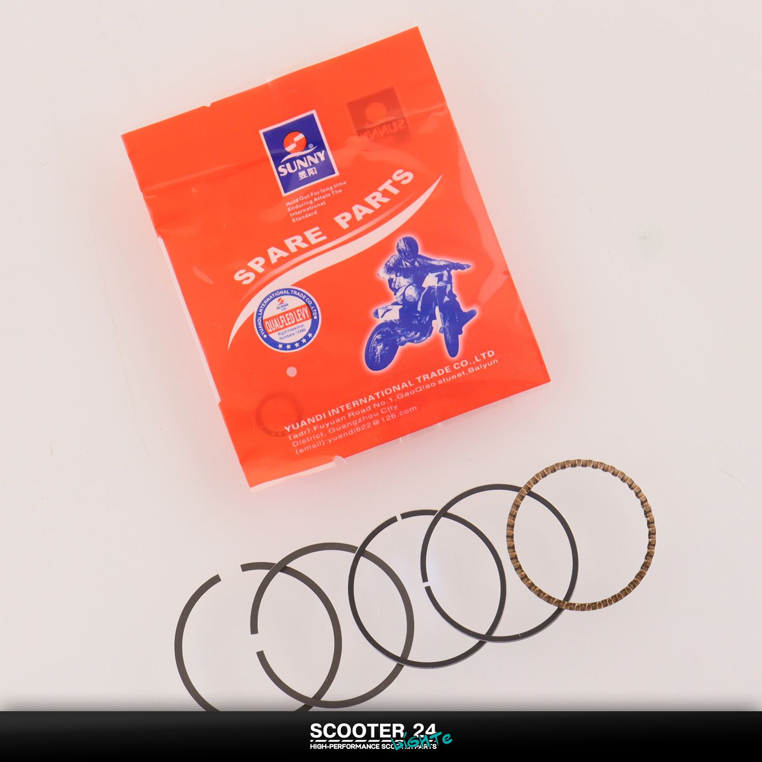 Кольца 139FMB на мопед Alpha / Delta (Альфа / Дельта / Орион Омакс) 139FMB 50 кубов 0 /25 ( 39 /25) "SUNY" 1 ремонт