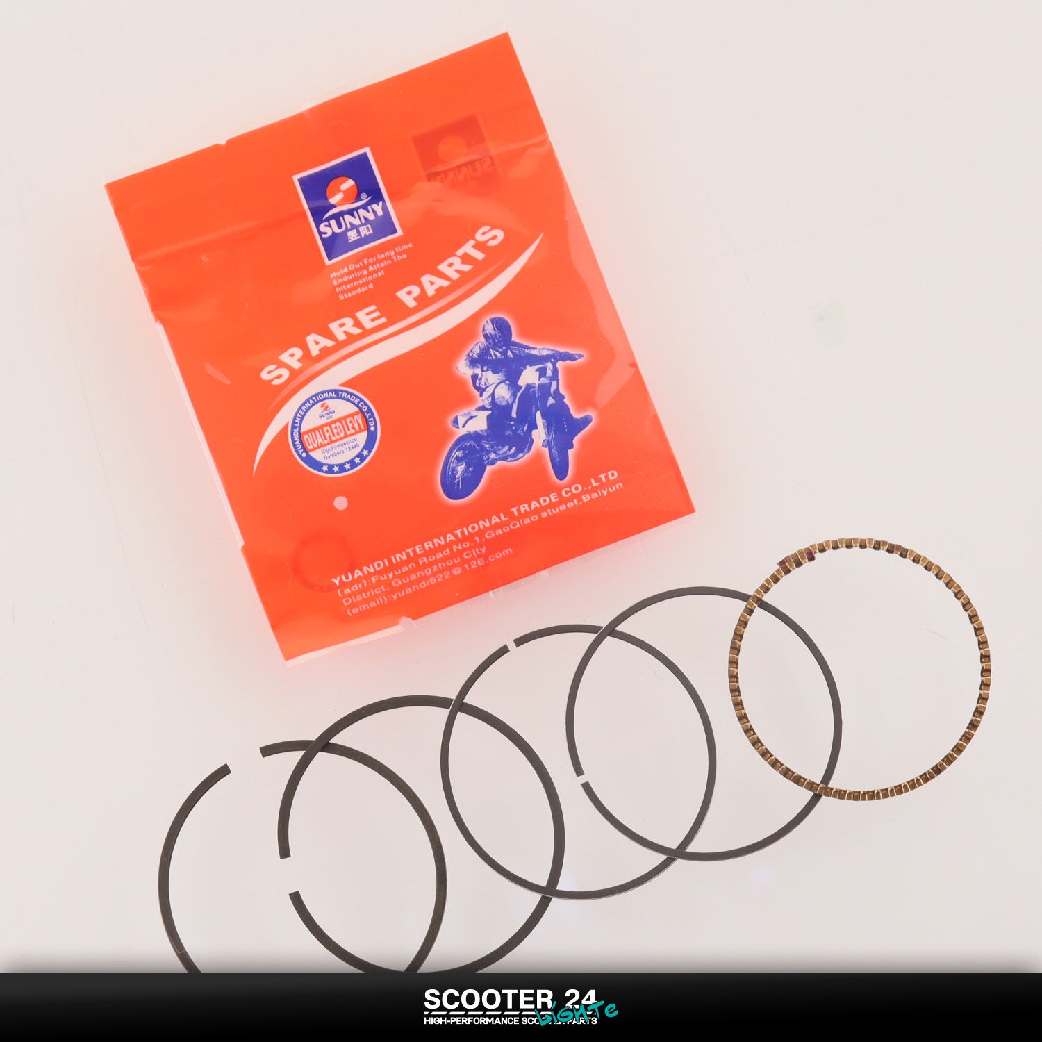 Кольца 150FMG на мопед Alpha / Delta (Альфа / Дельта / Орион Омакс) 139FMB 100 кубов .STD ( 50 /00) "SUNY" стандартный