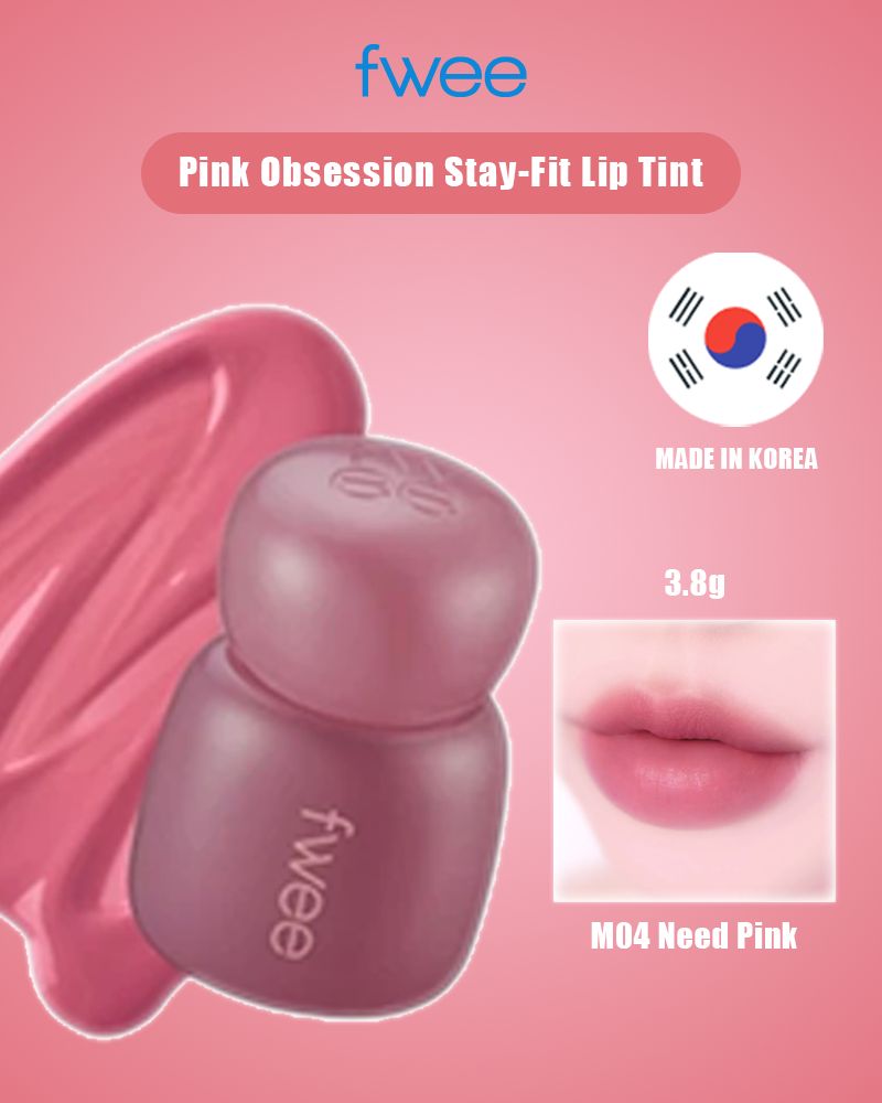 ПомаданагубахfweePinkObsessionStay-fitLipTint,Матоваяглазурьдлягуб3.8g-M04NeedPink