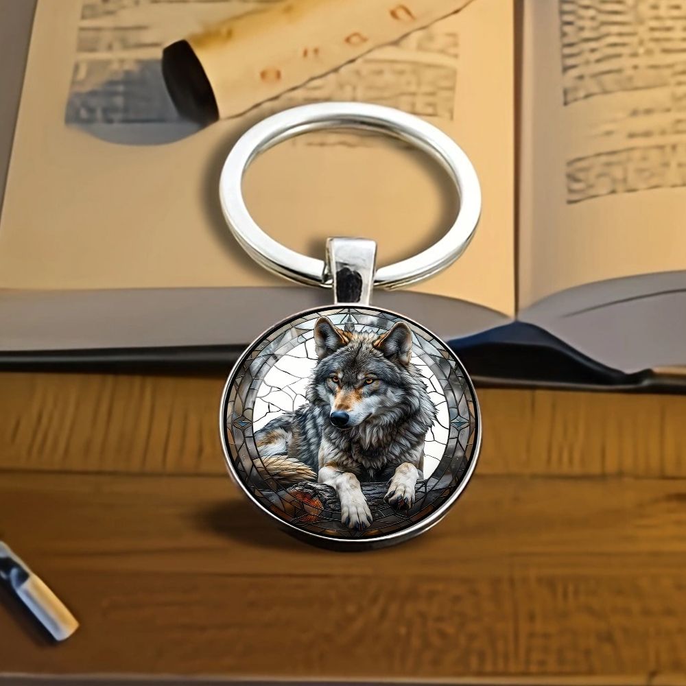 1шт.тщательноподобранногонатуральногобрелкаarttimegemвформеволка,подходящегодлясумок,подвесок-брелоков