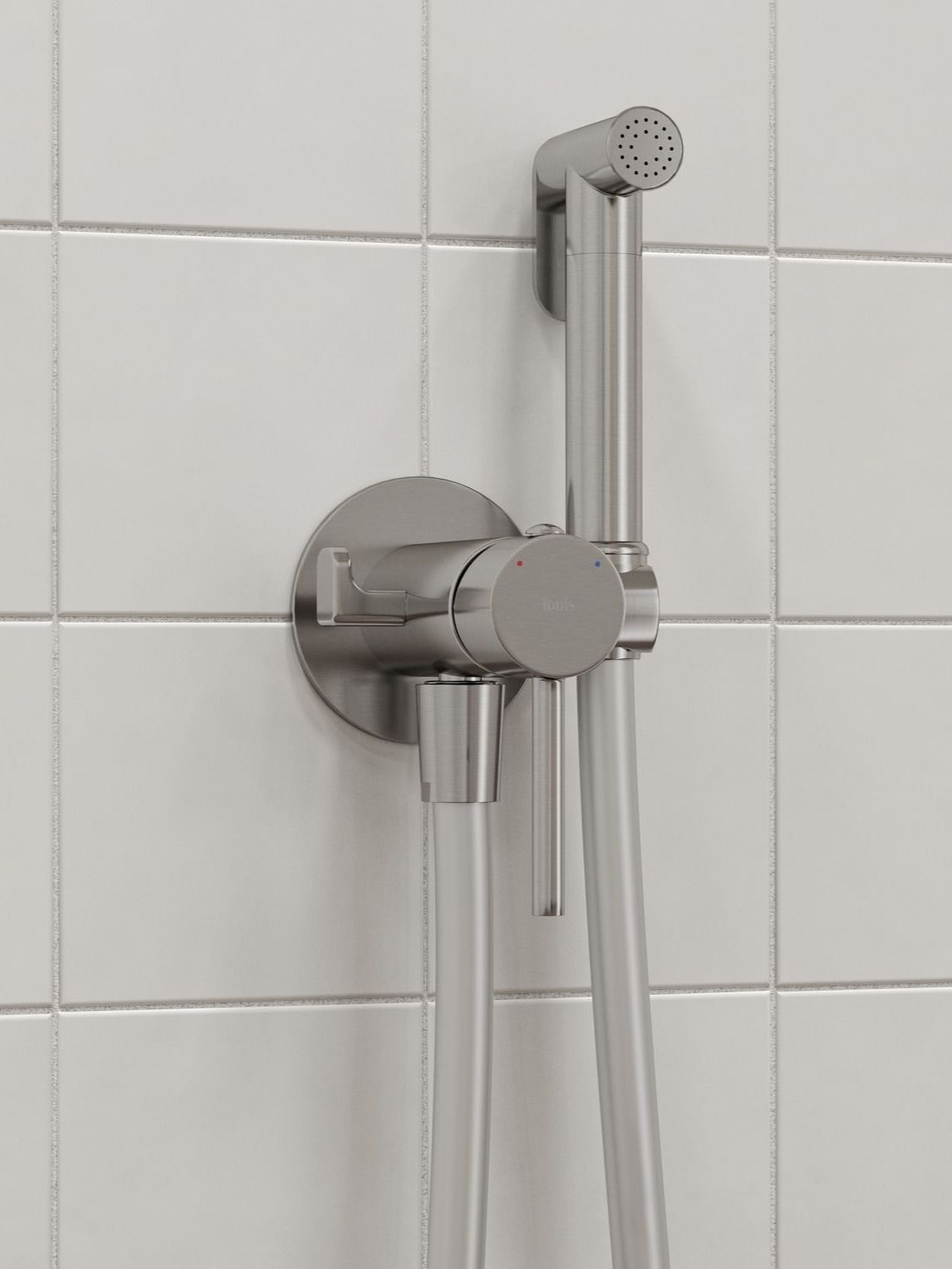 Фото товара на маркетплейсе ozon Гигиенический душ со смесителем, матовый хром, IDDIS, Axes, 005BCR0i08