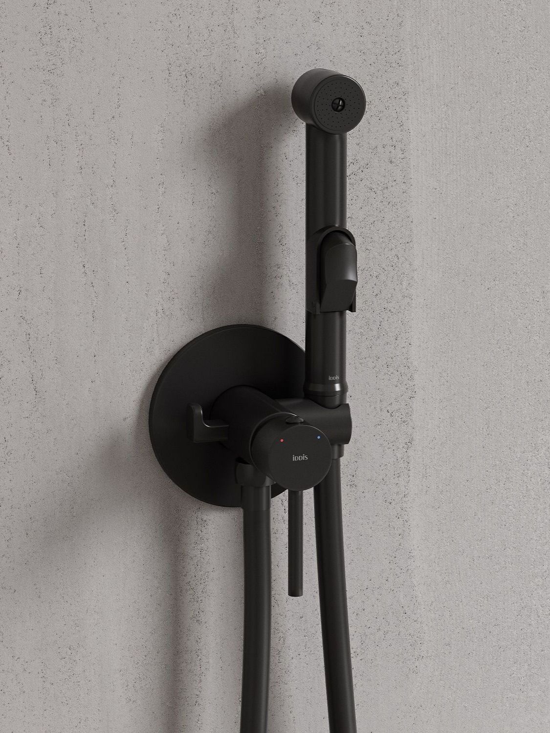 Фото товара на маркетплейсе ozon Гигиенический душ со смесителем, черный матовый, IDDIS, Axes, 003BLR0i08