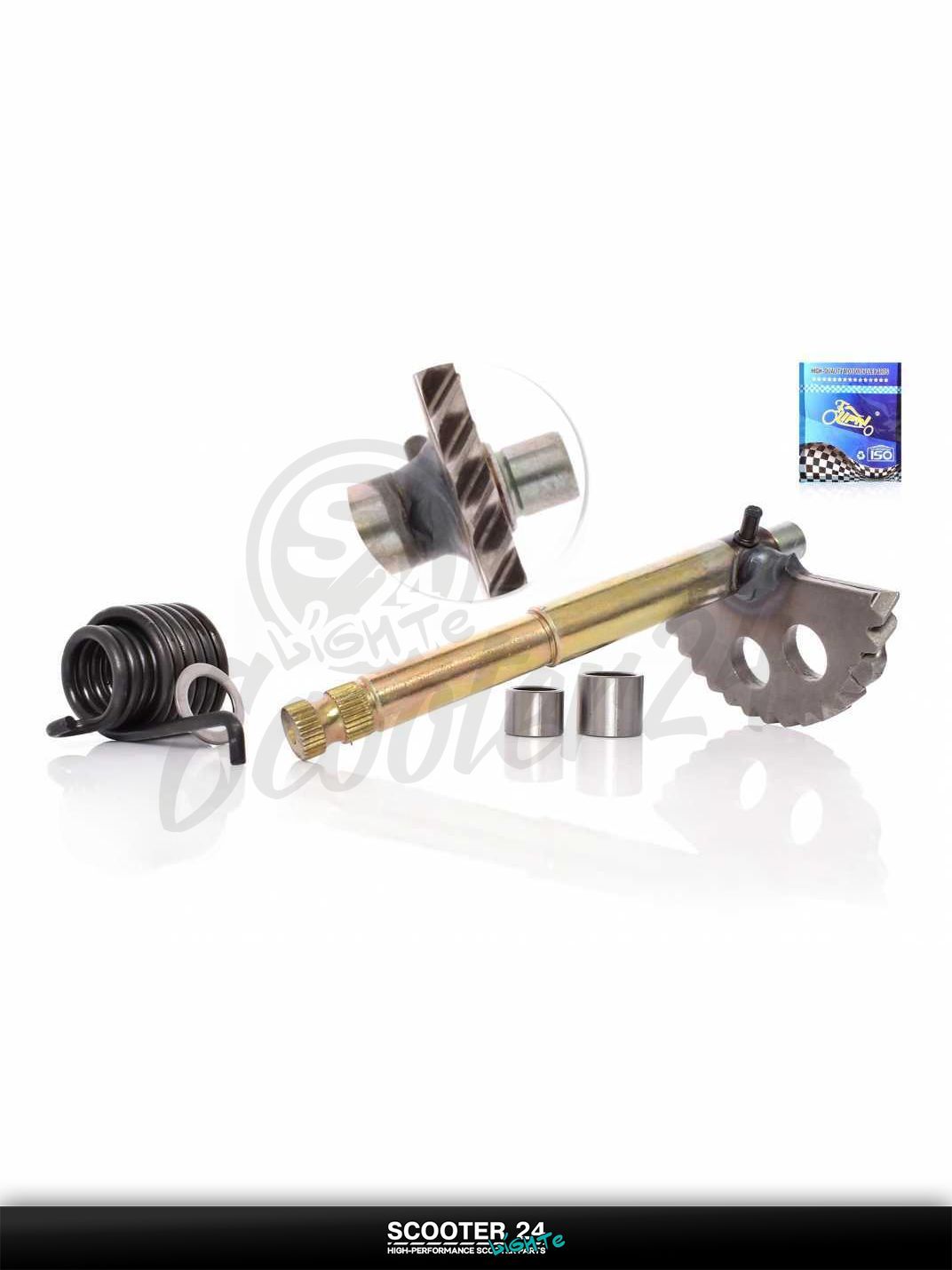 Сектор кикстартера на китайский скутер 157QMJ GY6 150 кубов длина 153 мм + втулка и пружина "LIPAI"