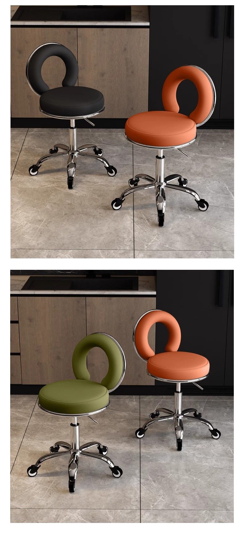 ANNICA Табурет для отдыха в сфере красоты/маникюра, серый.(图11)