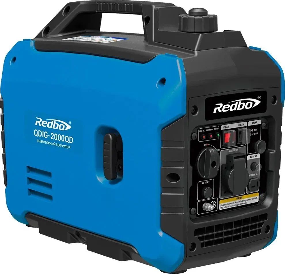 БензиновыйинверторныйгенераторRedboQDIG-2000QD,29763,2500Вт,220В,туристическийбак4.5л,электрогенератор
