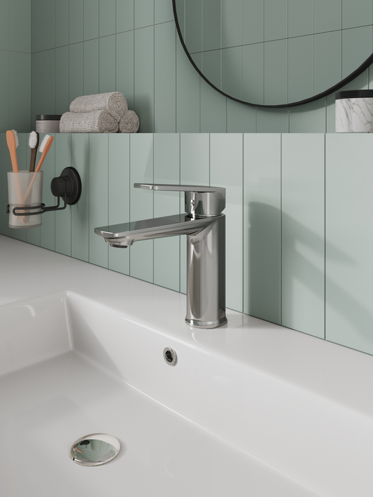 Фото товара на маркетплейсе ozon Смеситель для раковины, хром глянцевый, Milardo, Poli, POLSB00M01