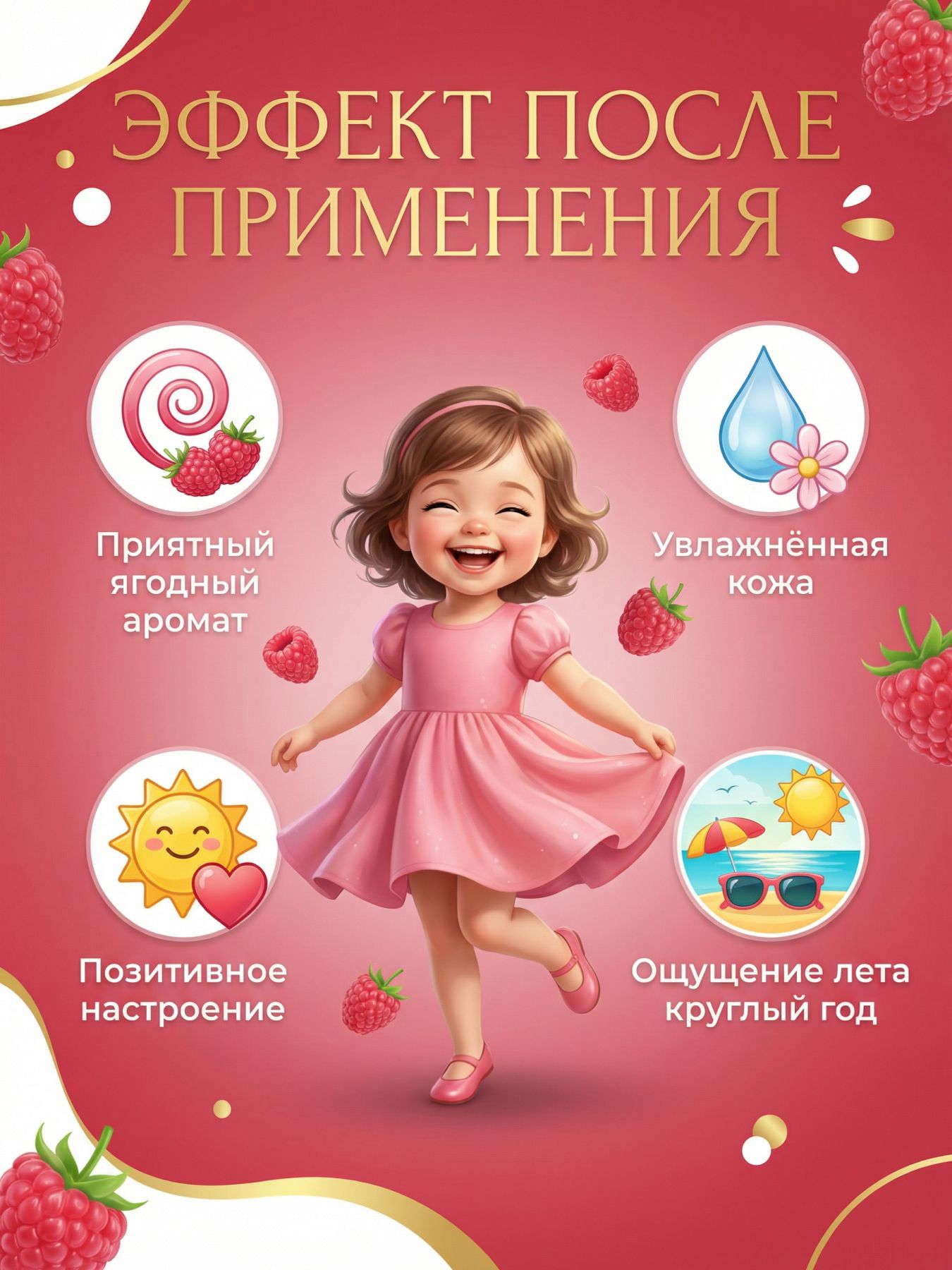 Мист детский спрей малина душистая водичка