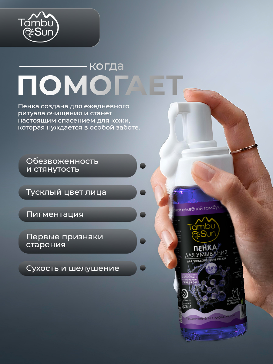 Пенка для умывания лица увлажняющая с Гиалуроновой кислотой