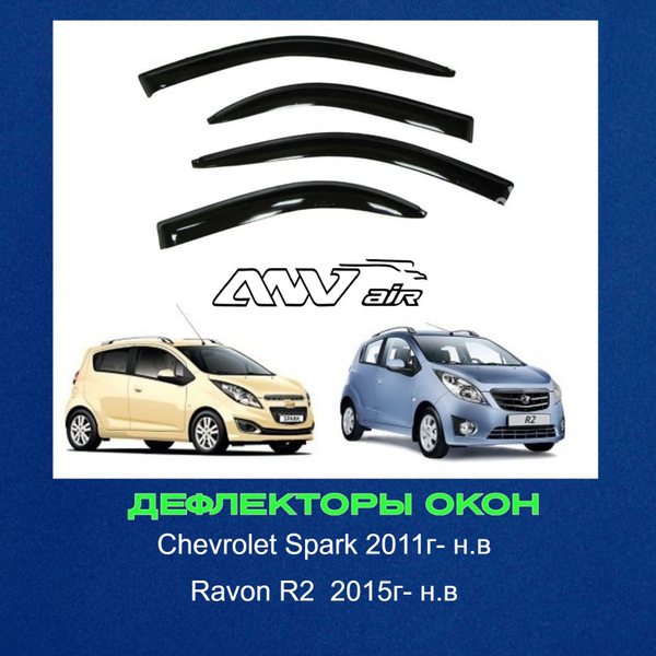 Дефлектор для окон ANV air Ветровики ANV air Шевроле Спарк ,Равон ...