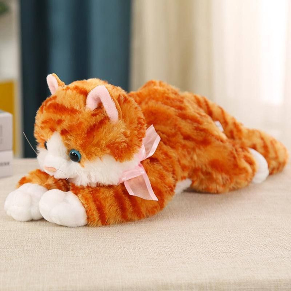 Мягкая игрушка Кошечка лежачая, 24см (рыжая) - купить с доставкой по ...