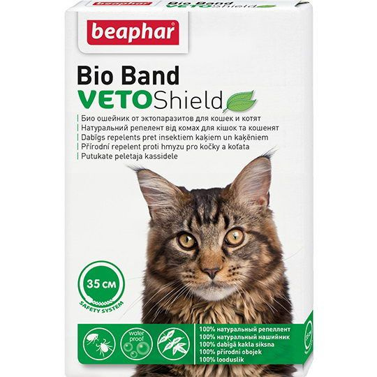 Ошейник Beaphar Bio Band Veto Shield, от блох, для кошек Bio+ - купить ...