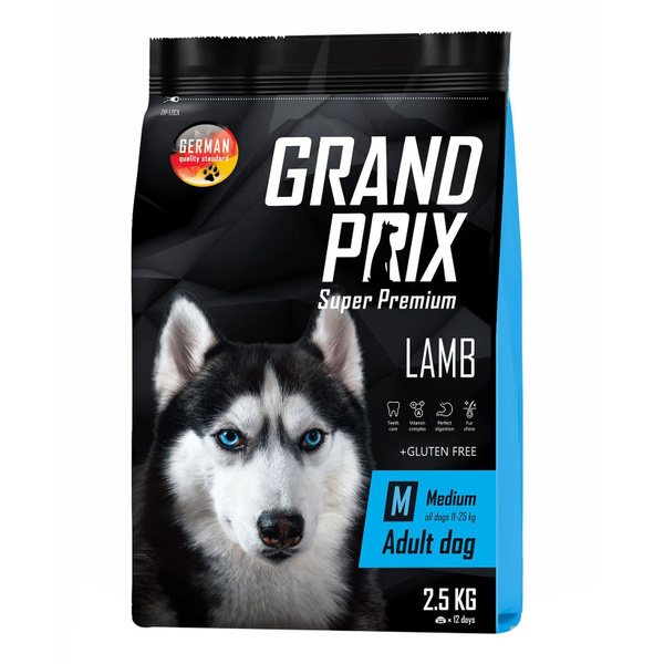 Корм сухой Grand Prix Medium Adult с ягненком и рисом для собак средних ...