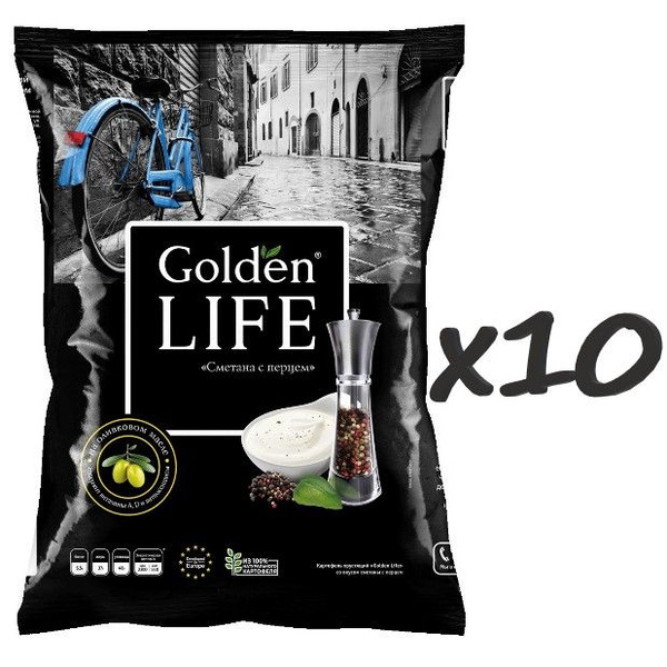 Чипсы "Golden Life" Сметана с перцем 90г - купить с доставкой по ...