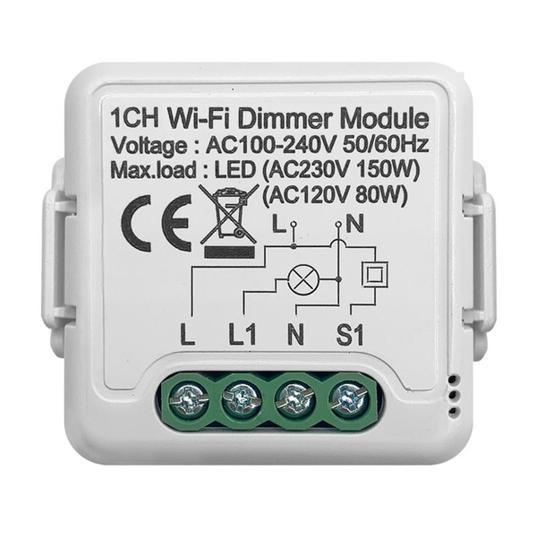 Tuya Wifi Smart Dimmer Switch Module 10A Поддержка 2-стороннего ...