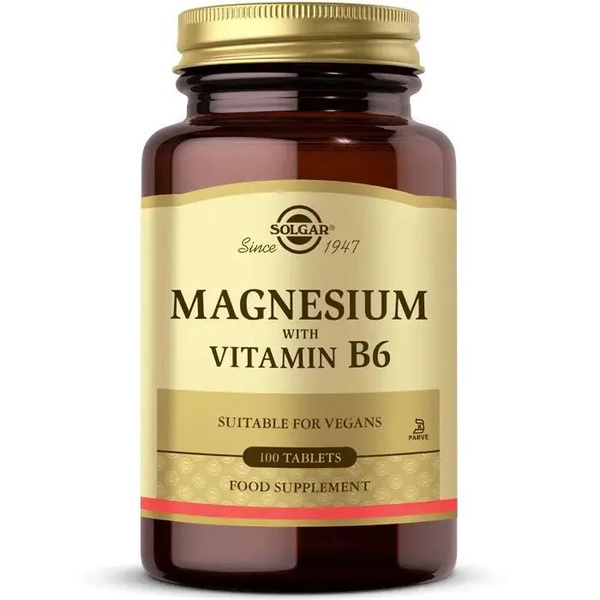Солгар Магний с витамином B6 100 таблеток / Solgar Magnesium with ...