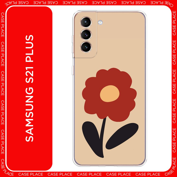 Силиконовый чехол на Samsung Galaxy S21 Plus / Самсунг S21 Plus Красный ...