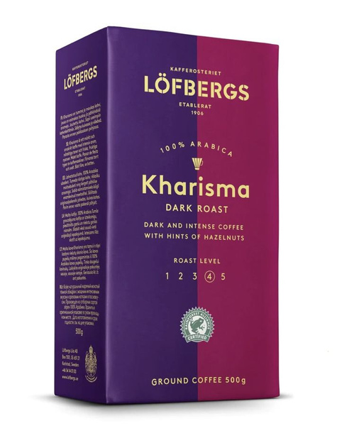 Кофе молотый Lofbergs Kharisma 500 г. Крепость 4 купить на OZON по ...