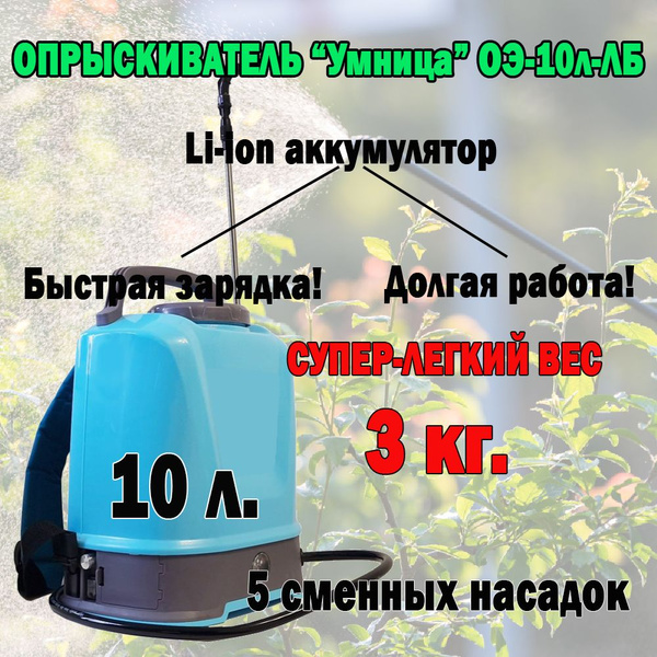Опрыскиватель аккумуляторный "Умница" ОЭ-10Л-ЛБ купить на OZON по ...