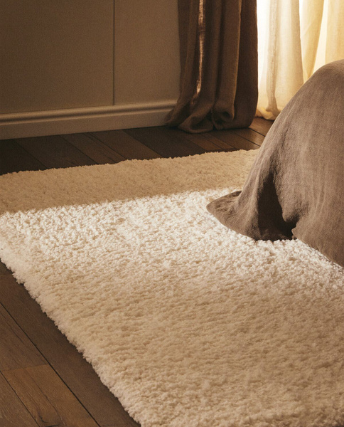 Ковер ZARA HOME Махровый коврик ZARA HOME Белый 150 x 200 cm 6163/029-1 ...