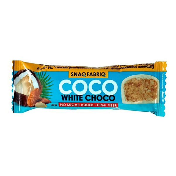 Шоколадный батончик Snaq Fabric Coco Кокосово-миндальный протеиновый 40 ...