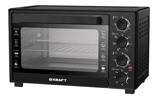 Мини-печь KRAFT, черный, 38 л купить по низкой цене с доставкой в ...