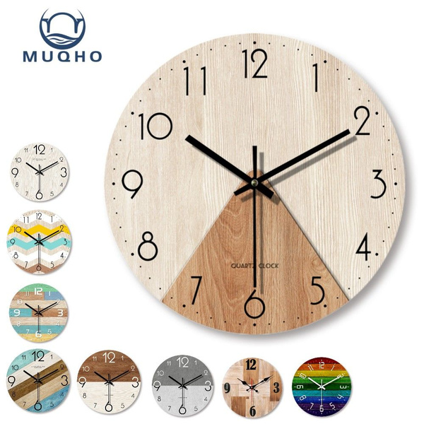 MUQHO Настенные часы,Несколько цветов. 12 дюймов (30 см), часы висят на ...