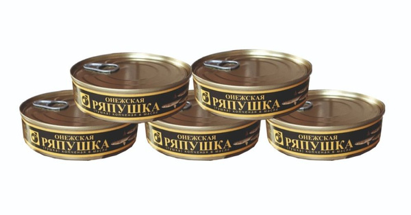 Ряпушка копченая (тушка) в масле, ж/б 160гр, 5 банок - купить с ...
