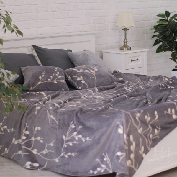 Плед евро 200х220 Home Jalon на кровать - купить с доставкой по ...