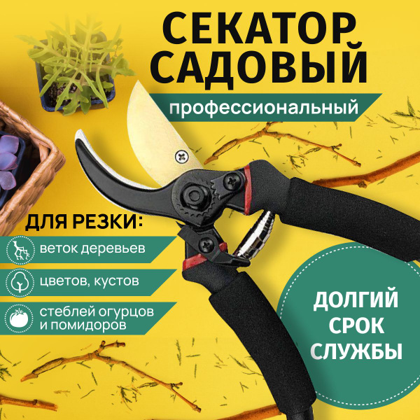 Секатор садовый профессиональный / Секатор для деревьев и кустов купить ...
