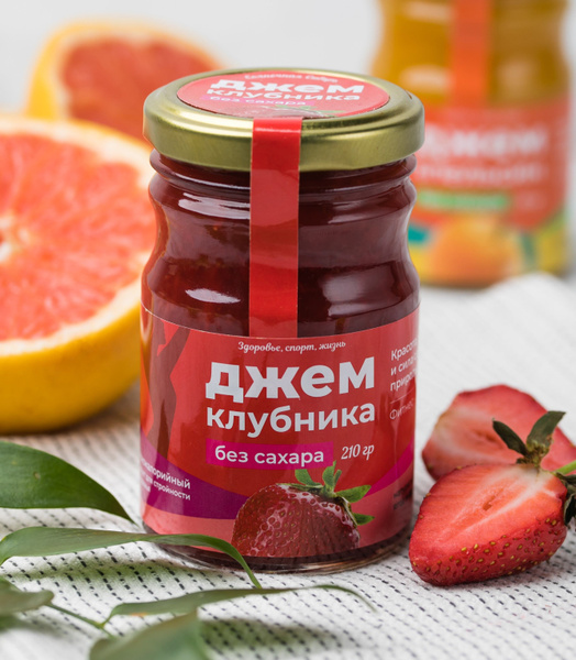 Джем без сахара Клубника 210 гр - купить с доставкой по выгодным ценам ...