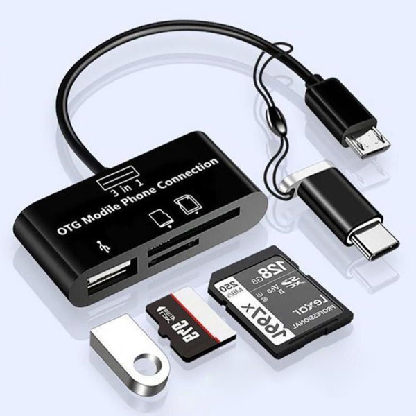 Картридер для карт памяти USB, microsd, SD. Адаптер / переходник USB ...