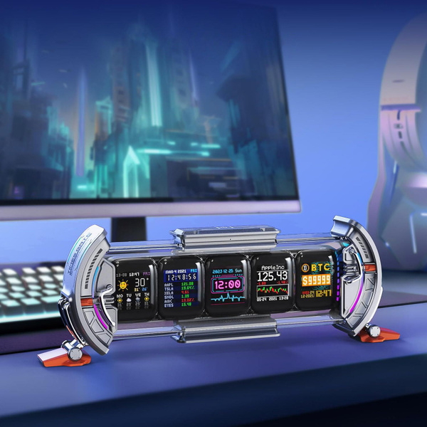 Divoom Times Gate,Персонализированные игровые цифровые часы,Киберпанк ...