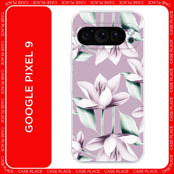 Силиконовый чехол на Google Pixel 9 / Гугл Пиксель 9 Нежные магнолии ...