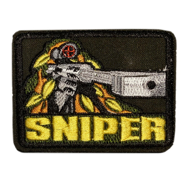 Нашивка, шеврон, патч (patch) на липучке Sniper Снайпер в маскхалате ...