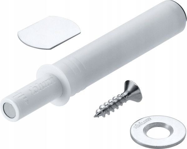 Врезной толкатель фасада Blum TIP-ON Push-to-open, короткий, белый ...