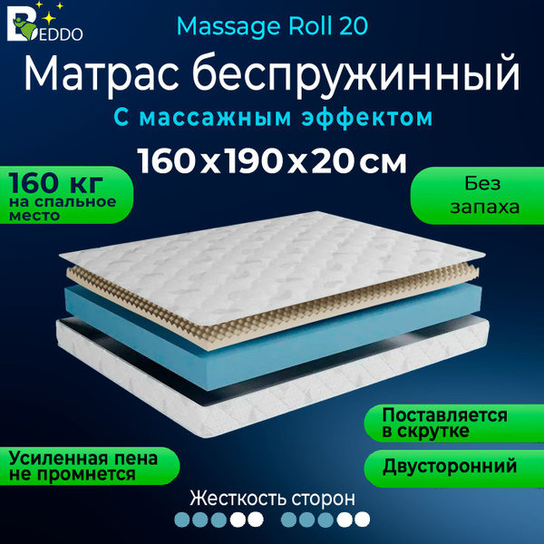 Матрас BEDDO Comfort Roll, Беспружинный, 160 - купить по выгодной цене ...