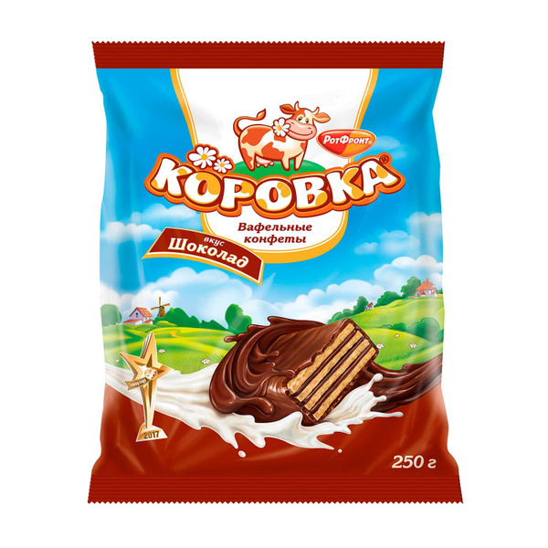 Конфеты Коровка вафельная вкус шоколад 500гр Рот Фронт - купить с ...