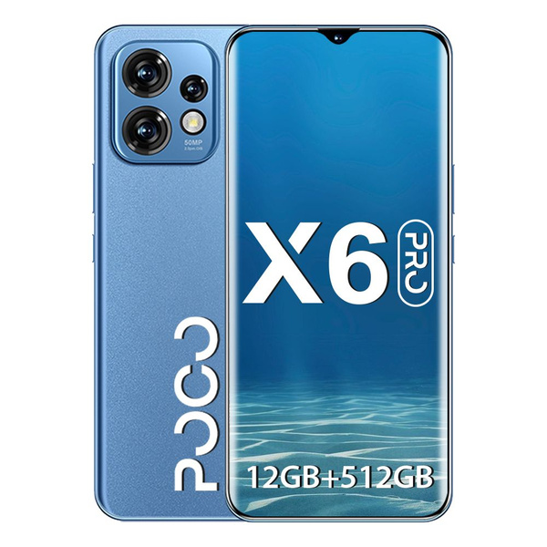 Смартфон игровой x Серия 6 плюс pro 4g 7,2 дюйма,Русский смартфоны ...