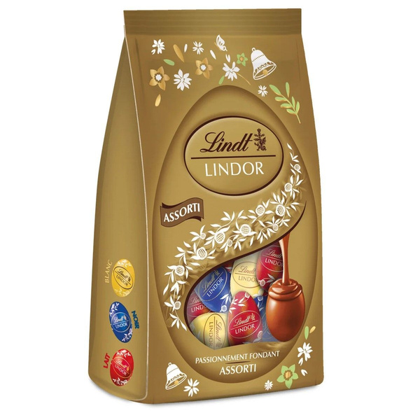 Шоколадные пасхальные яйца Lindt Lindor ассорти (пасха), 180 г ...