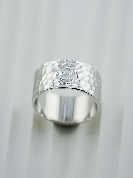 Кольцо серебро 925 мятое, AURA - купить с доставкой по выгодным ценам в ...