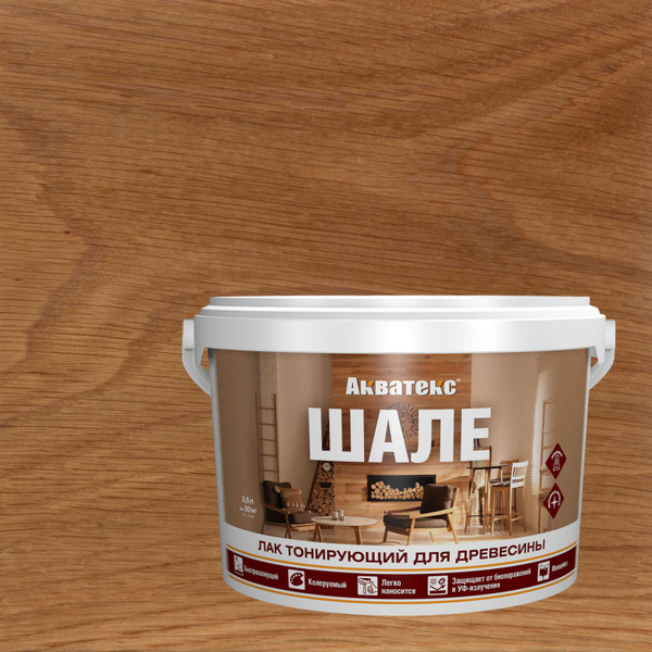 Лак тонирующий для древесины Акватекс Шале (2,5кг) дуб - купить по ...