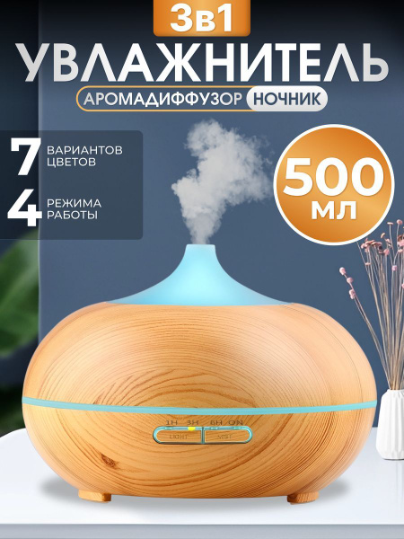 Увлажнитель воздуха для дома с аромадиффузором настольный электрический ...