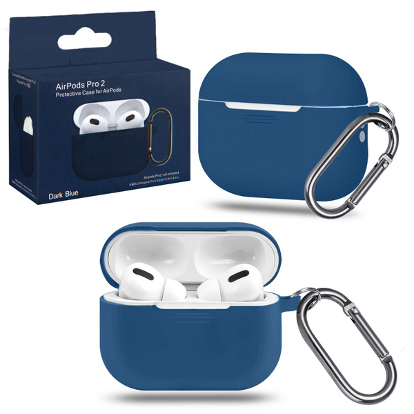 Чехол AirPods Pro 2 силиконовый/ кейс для наушников Apple/ синий ...