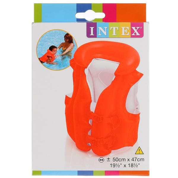 Жилет надувной Делюкс (50х47 см) 3-6 лет Intex купить c доставкой на ...