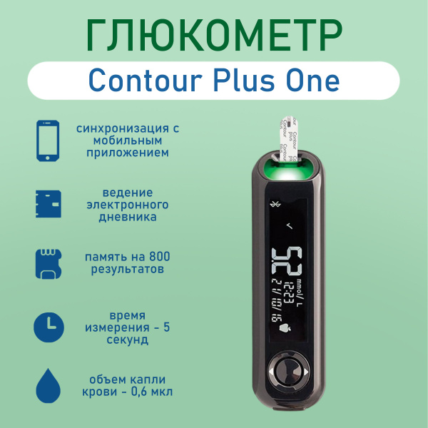 Глюкометр Контур Плюс Уан (Contour Plus One) - купить с доставкой по ...