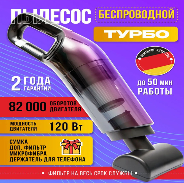 Характеристики Пылесос для автомобиля беспроводной мощный на ...