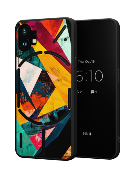 Силиконовый чехол Mcover для Nothing Phone 1 (Насинг Фон 1), Геометрия ...