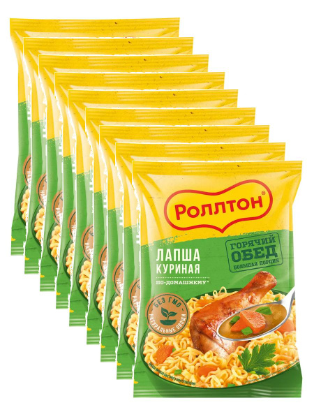 Лапша быстрого приготовления Роллтон курица по-домашнему, 85 г х 9 шт ...